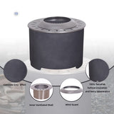 20.5 X 15 Dark Gray Concrete Texture Smokeless Fire Pit - Phoenix Fire Art Store