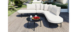 Patio Half-Moon Curved Outdoor Furniture Sofa Set with Coffee Table - Phoenix Fire Art Store
