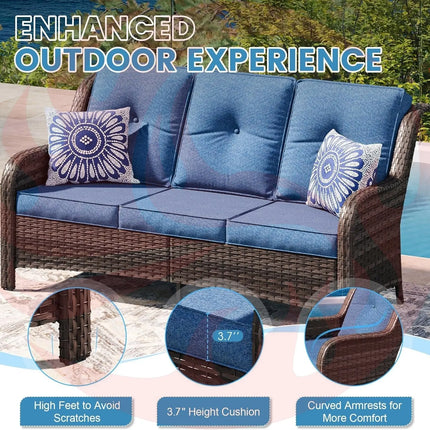 Outdoor Patio Furniture Set with Fire Pit Table-2