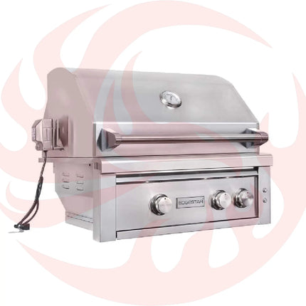 Edgestar 60K BTU 30" Natural Gas Built-In Grill With Lighted Grill Area And Double Access Doors (SAK82568) - Phoenix Fire Art Store