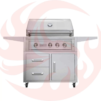 Edgestar 89K BTU 36" Liquid Propane Freestanding LED Lighting Grill Cart With Rotisserie (SAK85914) - Phoenix Fire Art Store