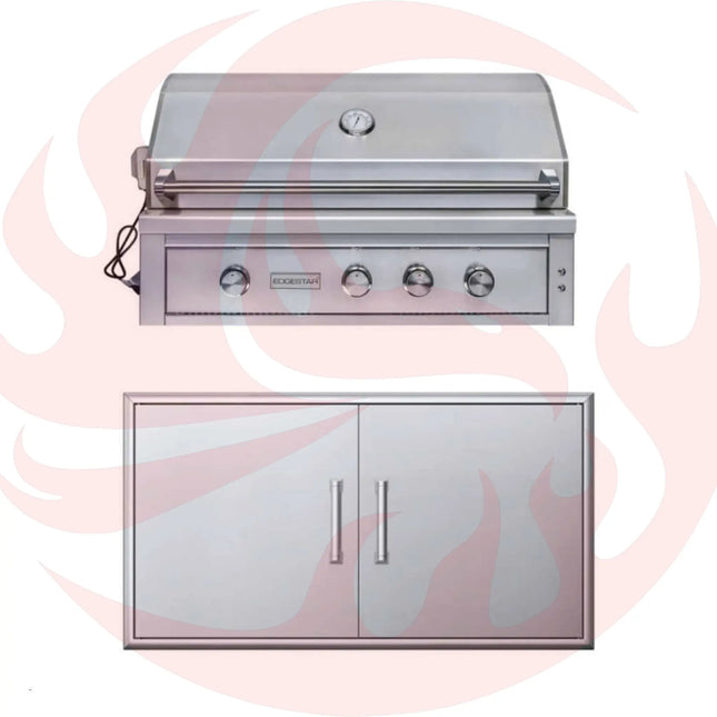 Edgestar 89K BTU 42" Built-In Natural Gas Grill With Insulated Jacket And Double Access Doors Insulated Jacket (SAK94627) - Phoenix Fire Art Store