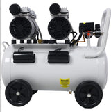 2.5HP Silent Air Compressor 13 Gallon - Oil-Free Portable Powerhouse with Wheels