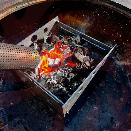 Arteflame Fuel Saver — Charcoal/Wood Heat-Focus Insert (Fits 30″ & 40″ Grills, Steel) - Phoenix Fire Art Store