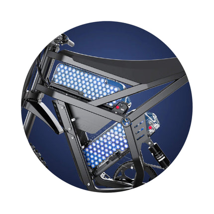 EKX E6 3000W 52V/40AH Premium Electric Carbon Steel Off-Road Mountain Dirt Bike (SAK18315)