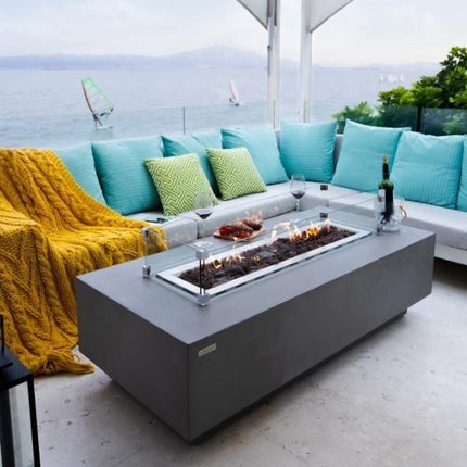 Elementi Granville Fire Pit Table - Outdoor Luxury Heating & Entertainment Center