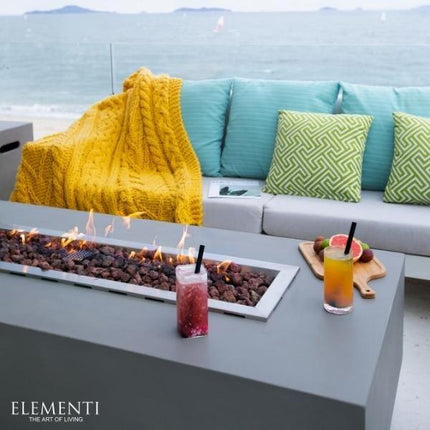 Elementi Granville Fire Pit Table - Outdoor Luxury Heating & Entertainment Center