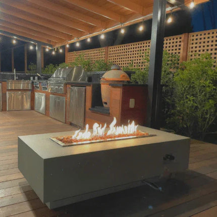 Elementi Granville Fire Pit Table - Outdoor Luxury Heating & Entertainment Center