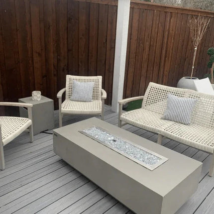 Elementi Granville Fire Pit Table - Outdoor Luxury Heating & Entertainment Center