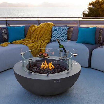 Elementi Lunar Fire Bowl - Outdoor Propane Fire Pit Table