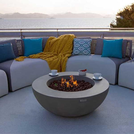 Elementi Lunar Fire Bowl - Outdoor Propane Fire Pit Table