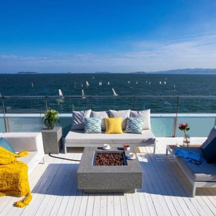 Elementi Manhattan Fire Pit OFG103 - Luxury Outdoor Fireplace Table