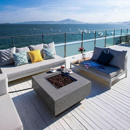 Elementi Manhattan Fire Pit OFG103 - Luxury Outdoor Fireplace Table