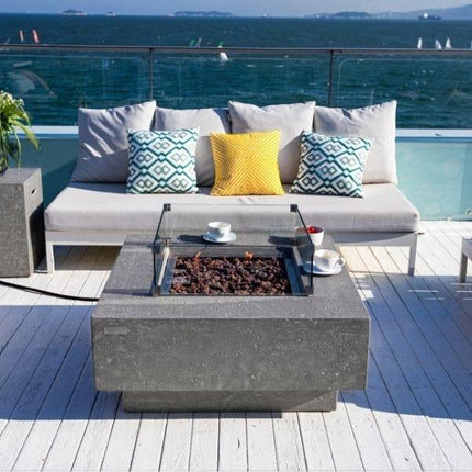 Elementi Manhattan Fire Pit OFG103 - Luxury Outdoor Fireplace Table
