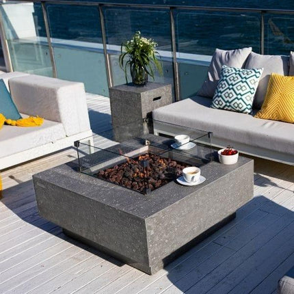 Elementi Manhattan Fire Pit OFG103 - Luxury Outdoor Fireplace Table