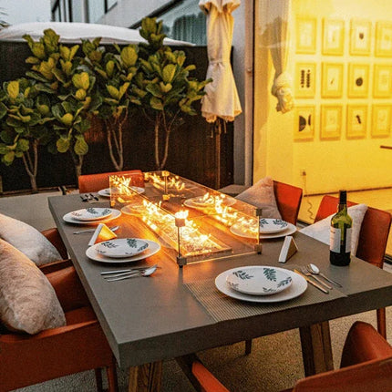 Elementi Sonoma Dining Table - Outdoor Fire Pit Dining Table OFG201