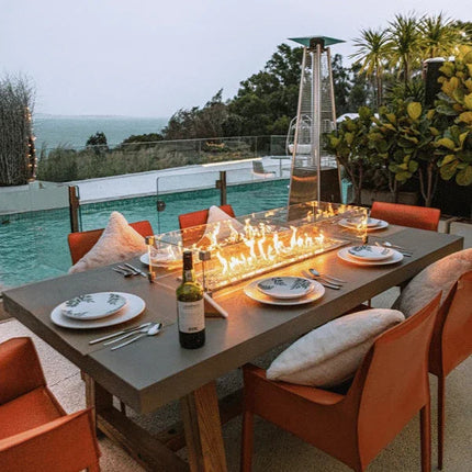 Elementi Sonoma Dining Table - Outdoor Fire Pit Dining Table OFG201