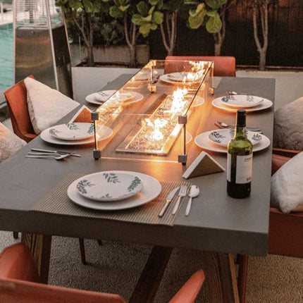 Elementi Sonoma Dining Table - Outdoor Fire Pit Dining Table OFG201