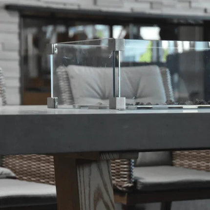 Elementi Sonoma Dining Table - Outdoor Fire Pit Dining Table OFG201