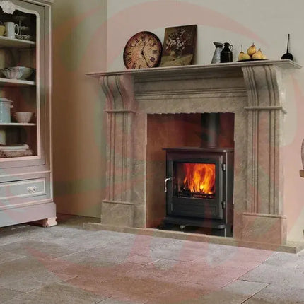 Emperador Light Brown Marble Hand-carved Fireplace Surround (W)12" (L)48" (H)60" - Phoenix Fire Art Store