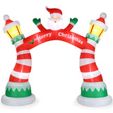 8.9ft Christmas Arch, 7 LED Lights, Drawstring Pockets, Christmas Inflatable Arch