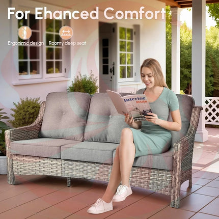 Outdoor Patio Furniture Set with Fire Pit Table-3