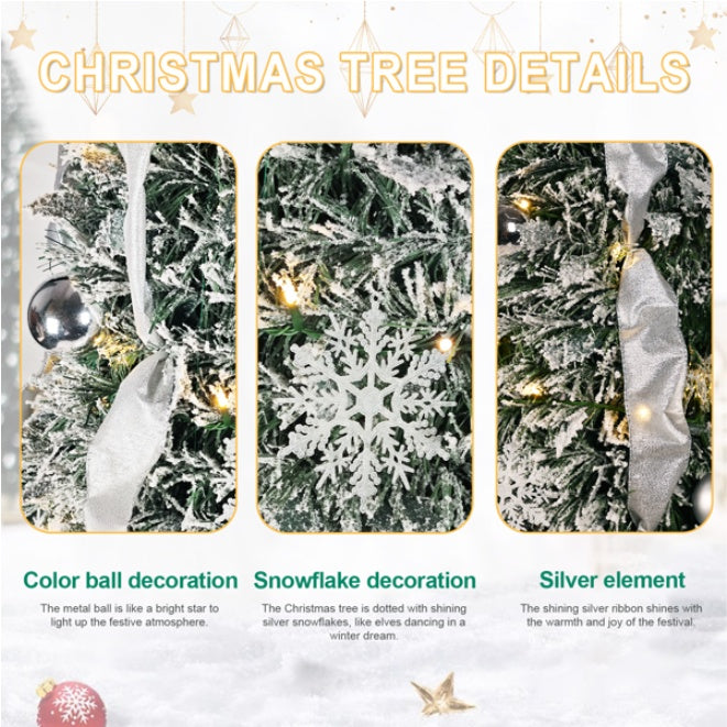 Artificial 6ft Flock Up Christmas Tree