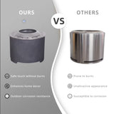 20.5 X 15 Dark Gray Concrete Texture Smokeless Fire Pit - Phoenix Fire Art Store