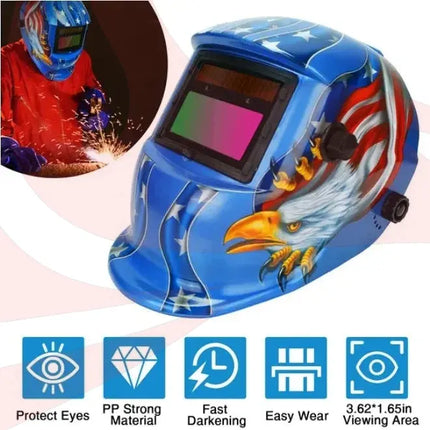 Solar Auto-Darkening Welding Helmet | Shade 9-13 | Eye Protection That Actually Works - Phoenix Fire Art Store