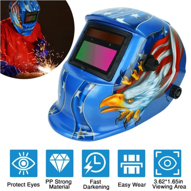 Solar Auto-Darkening Welding Helmet | Shade 9-13 | Eye Protection That Actually Works