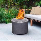 20.5 X 15 Dark Gray Concrete Texture Smokeless Fire Pit - Phoenix Fire Art Store