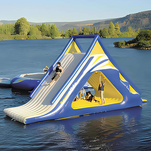Giant Heavy-Duty Inflatable Triangle Water Slide With Air Pump (SAK25943)