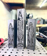 Gone Fishing Pillar Luminary w/ Solar Cap | Freshwater Pack