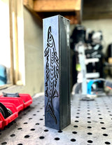 Gone Fishing Pillar Luminary w/ Solar Cap | Freshwater Pack