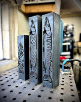 Gone Fishing Pillar Luminary w/ Solar Cap | Freshwater Pack