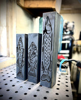 Gone Fishing Pillar Luminary w/ Solar Cap | Freshwater Pack