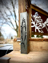 Gone Fishing Pillar Luminary w/ Solar Cap | Saltwater Pack