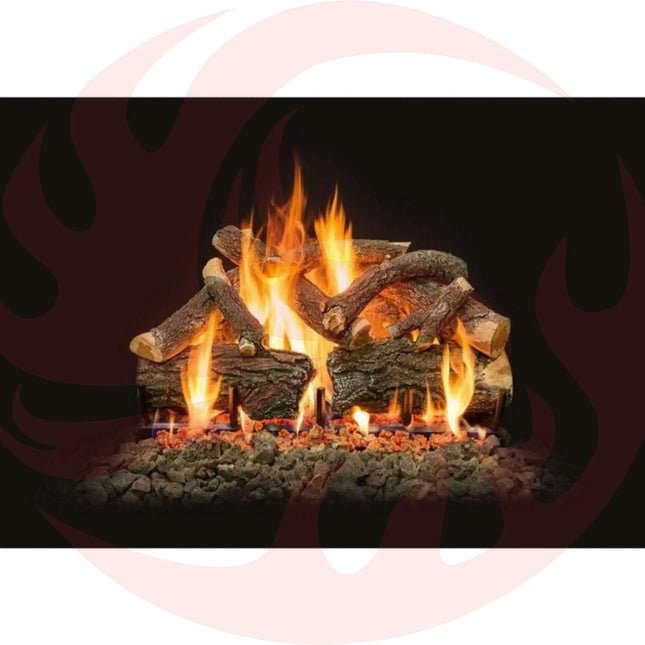 Grand Canyon Lava Front View Variable Electronic Ignition Natural Gas Vented Burner (SAK92647) - Phoenix Fire Art Store