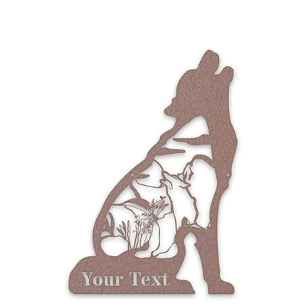 Howling Wolf Personalized Metal Sign - Outdoor Wall Art - Phoenix Fire Art Store