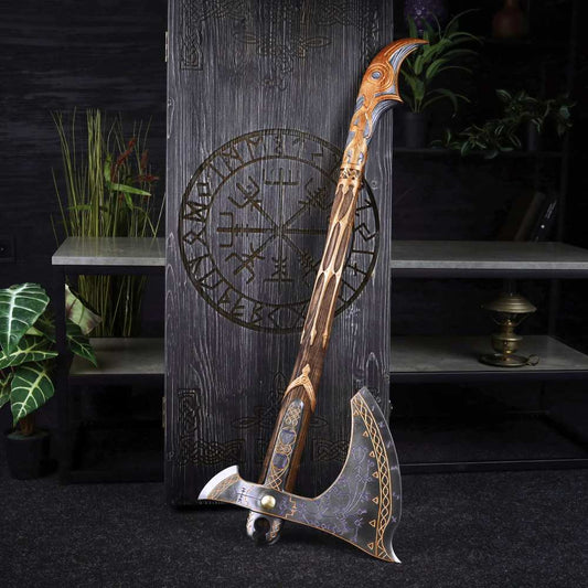 Hand-forged Gold Leviathan axe