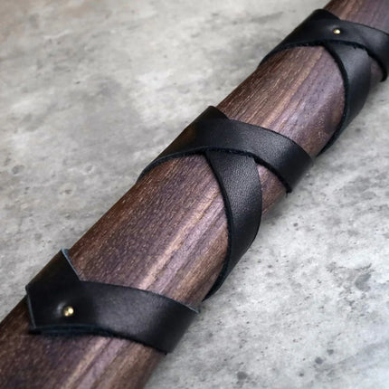 Hand-forged Leviathan axe with leather wrap - Phoenix Fire Art Store