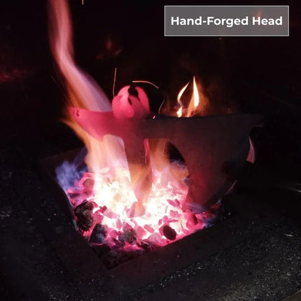 Hand-forged Leviathan axe with leather wrap - Phoenix Fire Art Store