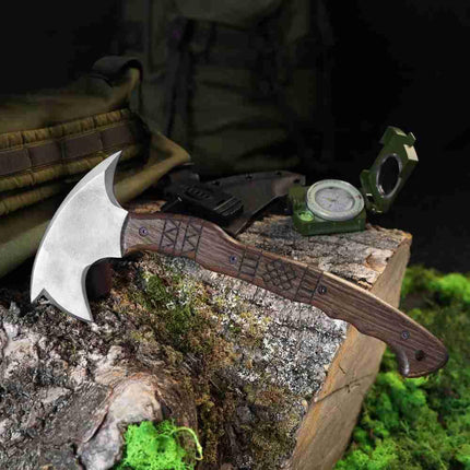 Handcrafted tomahawk "Takoda" with tribal engraving - Phoenix Fire Art Store