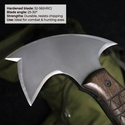 Handcrafted tomahawk "Takoda" with tribal engraving - Phoenix Fire Art Store