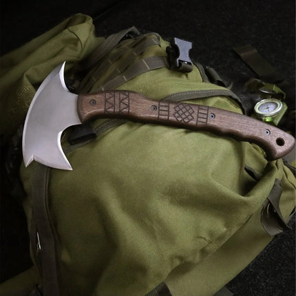 Handcrafted tomahawk "Takoda" with tribal engraving - Phoenix Fire Art Store