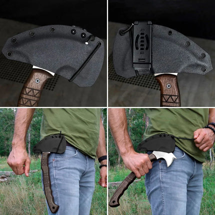 Handcrafted tomahawk "Takoda" with tribal engraving - Phoenix Fire Art Store