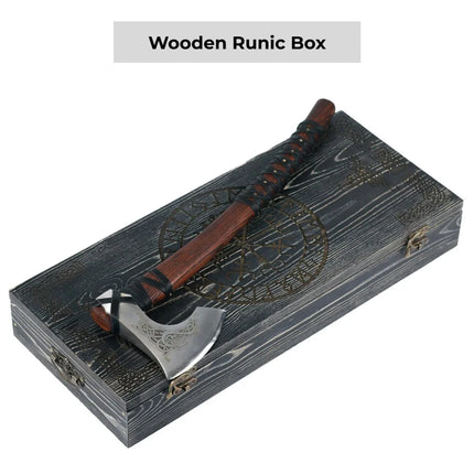 Handmade Norse axe ''Njord" with gently leather wrap - Phoenix Fire Art Store