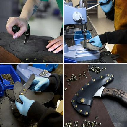 Handmade tomahawk "Dakuri" with tribal engraving - Phoenix Fire Art Store