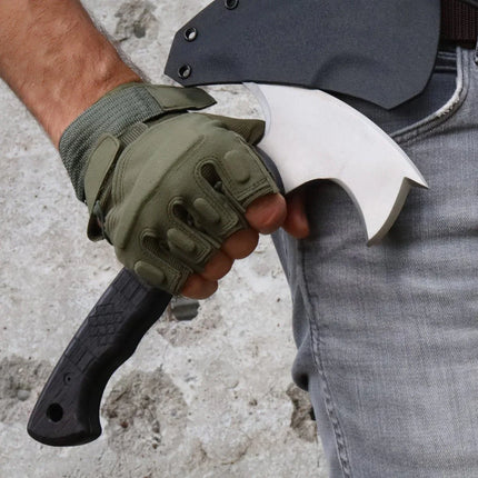 Handmade tomahawk "Dakuri" with tribal engraving - Phoenix Fire Art Store