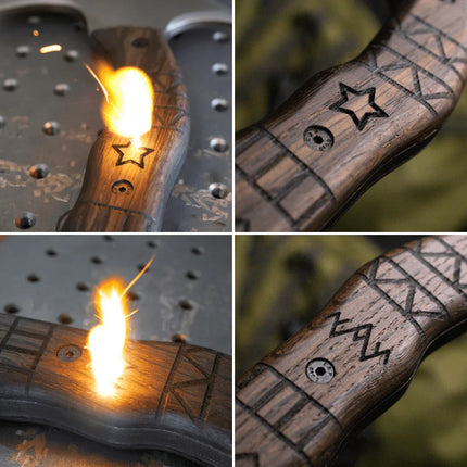 Handmade tomahawk "Dakuri" with tribal engraving - Phoenix Fire Art Store